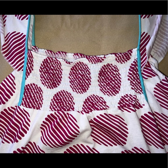 Volcom "Spain Drain" Top - White/Fuchsia Circles Flowy/Airy Y2K - Junior's XL - Picture 3 of 16